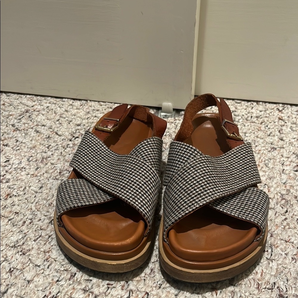 ALOHAS Plaid Sandals